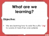 The Suffix '-ing' - Year 3 and 4 Teaching Resources (slide 2/19)